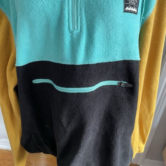 Massive Outdoor Jacket Color Block 1/4 Zip Polar Fleece Hoodie XXL NWT Flaw - Picture 5 of 10